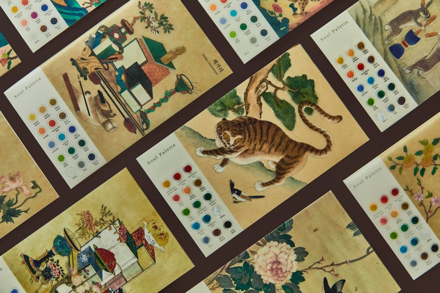 Korean folk art minhwa kit cards
