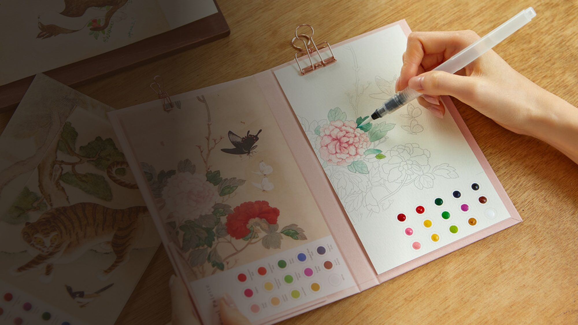 Painting a Soul Palette kit at a table